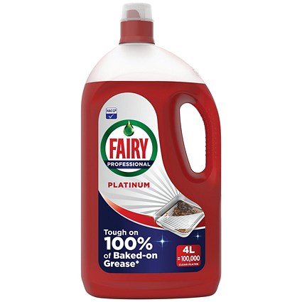 Fairy Professional Washing Up Liquid Platinum 4 Litres (Pack of 2)