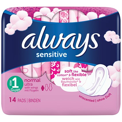 Always Sensitive Normal Ultra Sanitary Towels, Pack of 112