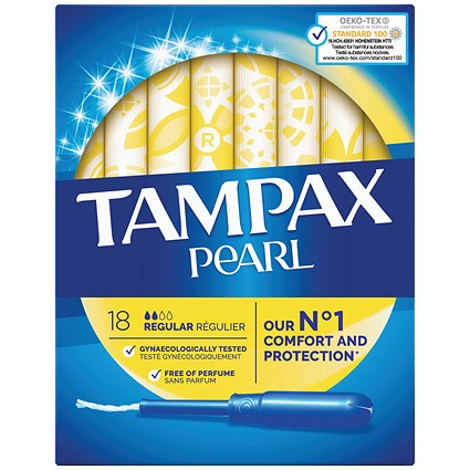 Tampax Pearl Regular Tampons, Pack of 72