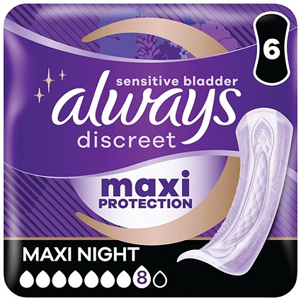 Always Discreet Pads Maxi Night Pack of 6