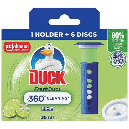 Duck Fresh Toilet Disc Starter Pack Lime Pack of 5