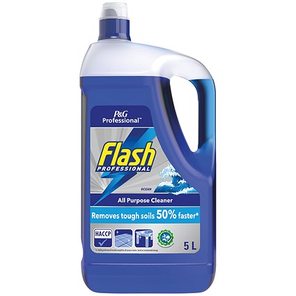 Flash Professional All Purpose Cleaner, Ocean, 5 Litres, Pack of 2 Flash Professional All Purpose Cleaner, Ocean, 5 Litres, Pack of 2
