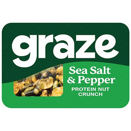 Graze Sea Salt & Pepper Protein Nut Crunch Punnet, Pack of 9