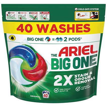 Ariel Big One Laundry Pods Original x40 Pods Pack of 2