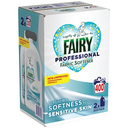 Fairy Professional Sensitive Fabric Softener Liquid, 4L 200 Wash, Pack of 2