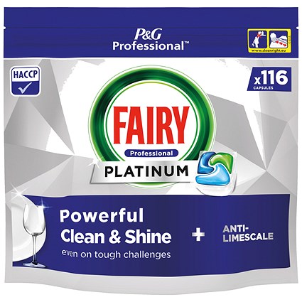 Fairy Professional Platinum Dishwasher Capsules, Original, 116 Capsules, Pack of 2