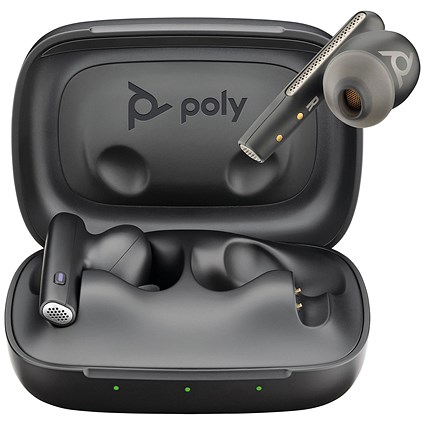 Poly Voyager Free 60 UC M Carbon Black Earbuds +BT700 USB-C Adapter +Basic Charge Case 7Y8L8AA