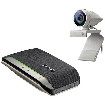 Poly Studio P5 2200-87150-025 Webcam Kit, 1080P HD, With Wireless Speakerphone
