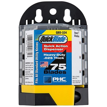 Pacific Handy Cutter Standard Utility Blade Dispenser, Comes With 75 Blades Pacific Handy Cutter Standard Utility Blade Dispenser, Comes With 75 Blades