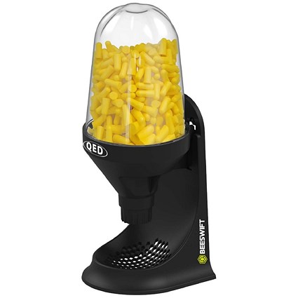 Beeswift Qed Dispenser comes with Earplugs, Yellow, Pack of 500 Beeswift Qed Dispenser comes with Earplugs, Yellow, Pack of 500
