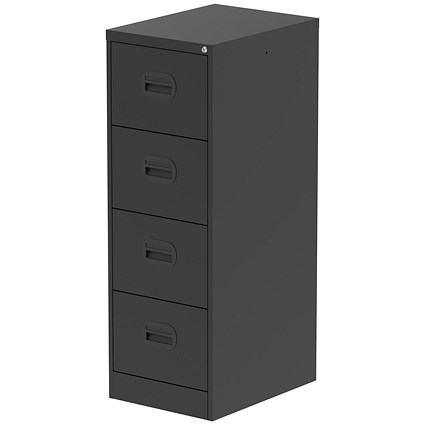 Qube 4 Drawer Filing Cabinet Black