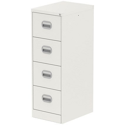 Qube 4 Drawer Filing Cabinet White