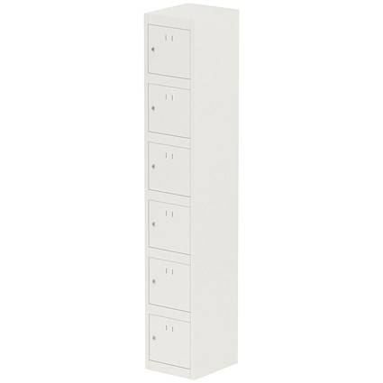 Qube Locker 6 Door 1800mm High White