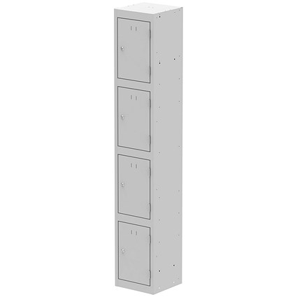 Qube Locker 4 Door 1800mm High Light Grey