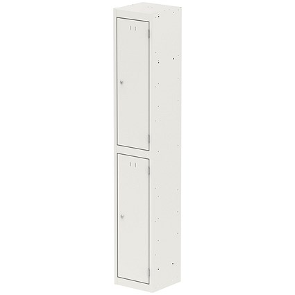Qube Locker 2 Door 1800mm High White