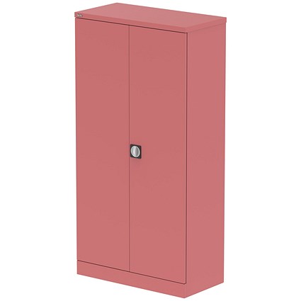 Qube 1850mm 2-Door Stationery Cupboard Antique Pink With Shelves