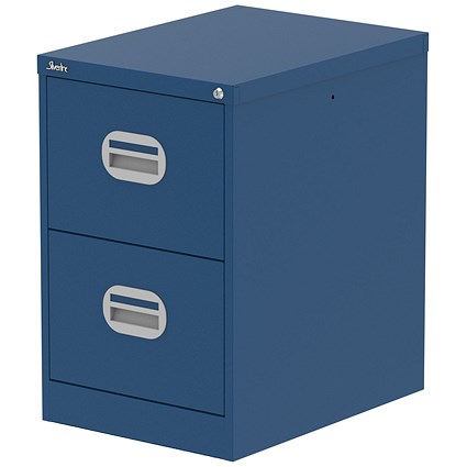 Qube 2 Drawer Filing Cabinet Blue