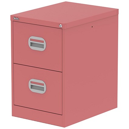 Qube 2 Drawer Filing Cabinet Antique Pink