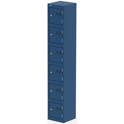 Qube Locker 6 Door 1800mm High Blue