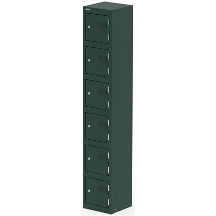 Qube Locker 6 Door 1800mm High British Racing Green