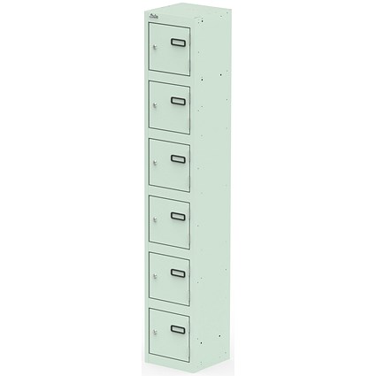 Qube Locker 6 Door 1800mm High Peppermint Green
