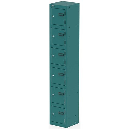 Qube Locker 6 Door 1800mm High Verdigris