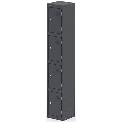 Qube Locker 4 Door 1800mm High Graphite Grey