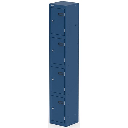 Qube Locker 4 Door 1800mm High Blue