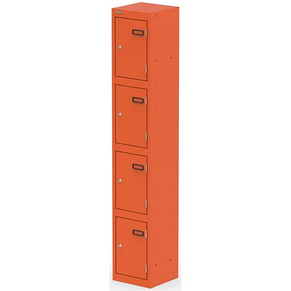 Qube Locker 4 Door 1800mm High Sienna Orange