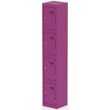 Qube Locker 4 Door 1800mm High Traffic Purple