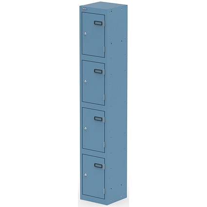 Qube Locker 4 Door 1800mm High Pastel Blue