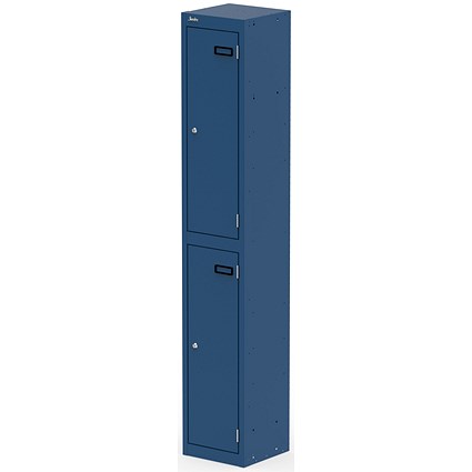 Qube Locker 2 Door 1800mm High Blue