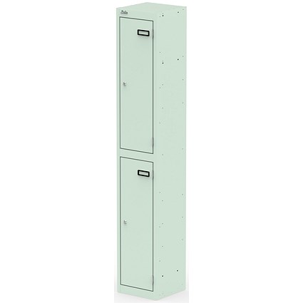 Qube Locker 2 Door 1800mm High Peppermint Green