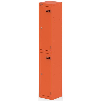 Qube Locker 2 Door 1800mm High Sienna Orange