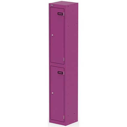 Qube Locker 2 Door 1800mm High Traffic Purple