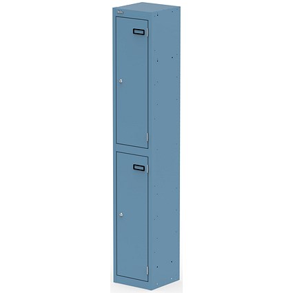 Qube Locker 2 Door 1800mm High Pastel Blue