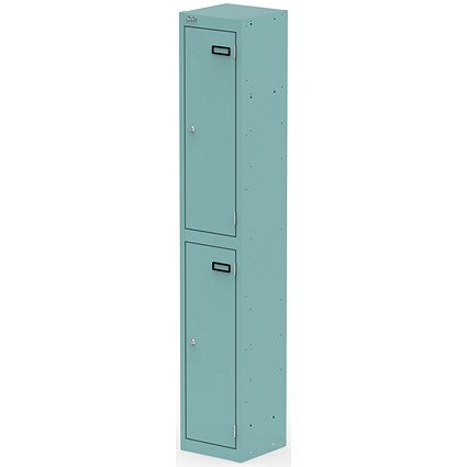 Qube Locker 2 Door 1800mm High Pastel Turquoise
