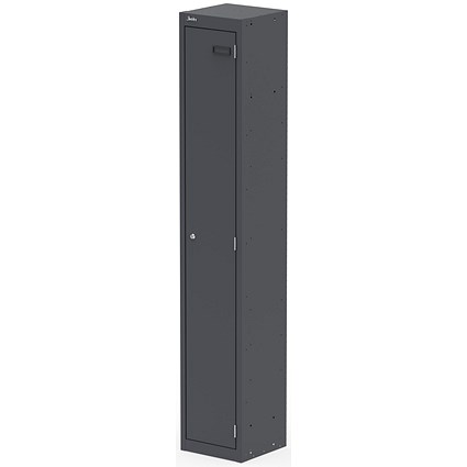 Qube Locker 1 Door 1800mm High Graphite Grey
