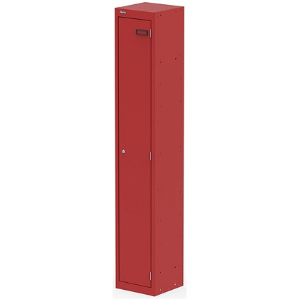 Qube Locker 1 Door 1800mm High Red