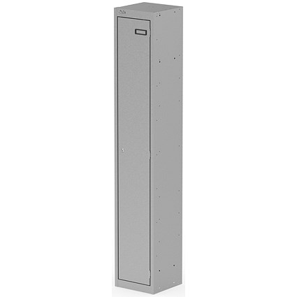 Qube Locker 1 Door 1800mm High Silver