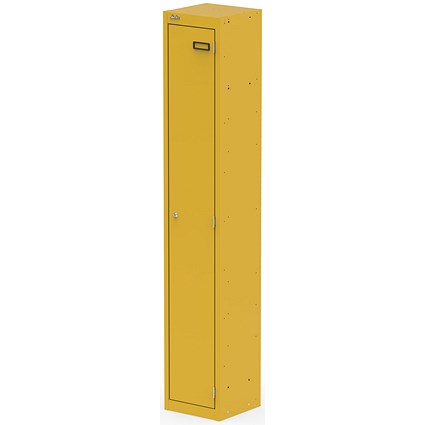Qube Locker 1 Door 1800mm High Lemon Yellow