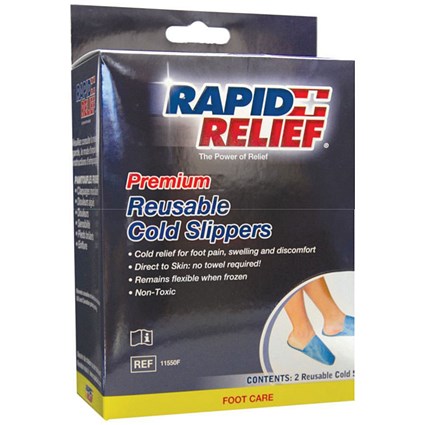 Rapid Aid Premium Reusable Cold Slippers, 12.7x30.4cm