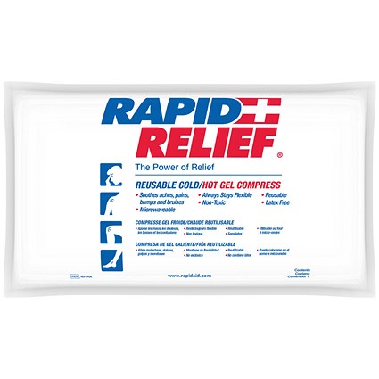 Rapid Aid Deluxe Hot and Cold Gel Compress, Comes with Contour Gel, 27.9x25.4cm