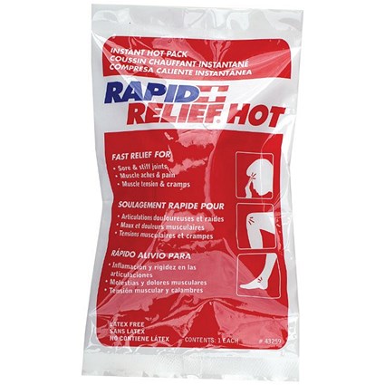 Rapid Aid Instant Hot Pack, Large, 12.7x22.8cm