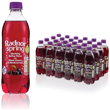 Radnor Sparkling Water Blk Cherry/Blackcurrant 500ml Pack of 24