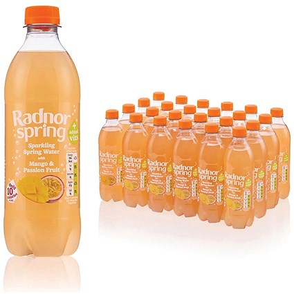 Radnor Sparkling Water Mango and Passion Fruit 500ml Pack of 24