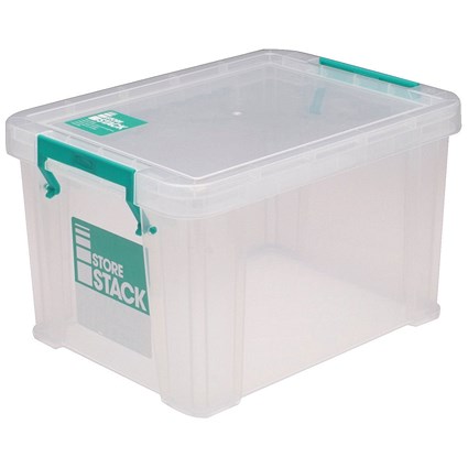 StoreStack Storage Box, 1 Litres, Clear