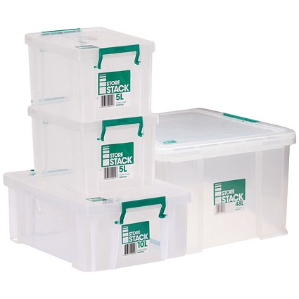 StoreStack Box Bundle, 2x5L 10L 48L (Pack of 4)