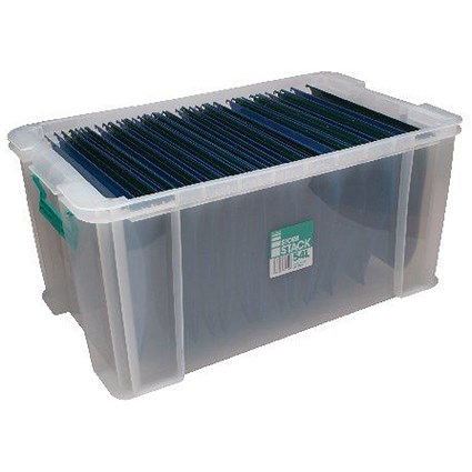 StoreStack Storage Box, 54 Litres, Clear