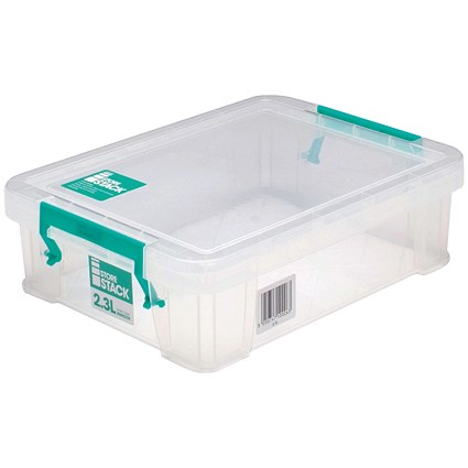 StoreStack Storage Box, 2.3 Litres, Clear